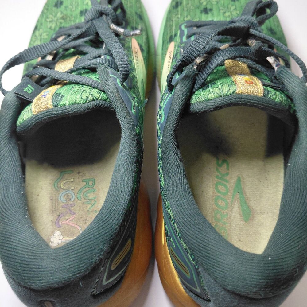 Brooks Ghost 14 Run Lucky St. Patrick's Day Women's Size 7B Green Shamrock - Picture 6 of 10